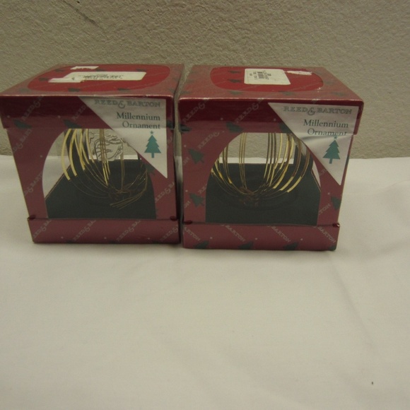 New Reed & Barton Millennium Heart Angel Ornament #9200 Gold Plated Year 2000 Ne - Picture 1 of 8